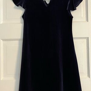 Place Navy Velvet Kids Dress